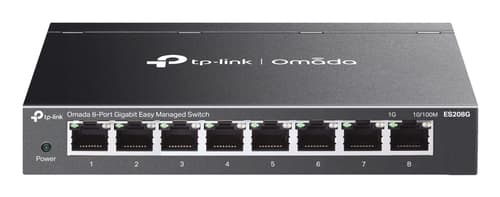 TP-Link Omada ES208G V1 - Switch - Managed - 8 x 10/100/1000Base-T - desktop, wall-mountable