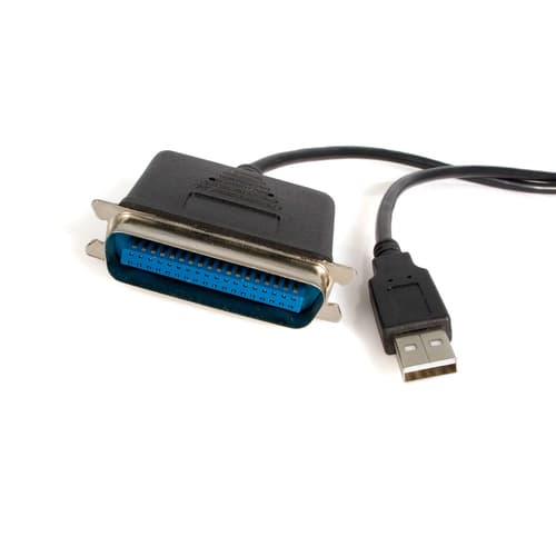 StarTech.com 10 ft USB to Parallel Printer Adapter - M/M - USB to ieee 1284 - USB to centronics - USB to Parallel Cable (ICUSB128410) - Parallel adapter - USB 2.0 - IEEE 1284 - black