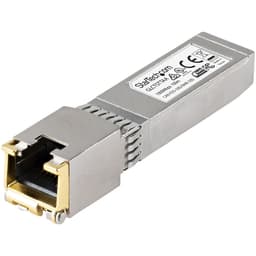 StarTech.com Cisco GLC-T Compatible SFP Module, 1000BASE-T, SFP to RJ45 Cat6/Cat5e, 1GE/1000MbE Gigabit Ethernet SFP, RJ-45 (Copper) 100m, Cisco Firepower, ASR920, IE2000 Mini GBIC Module - Lifetime Warranty (GLCTSTTAA) - SFP (mini-GBIC) transceiver module (equivalent to: Cisco GLC-T) - 1GbE - 1000Base-T - RJ-45 - up to 100 m - TAA Compliant