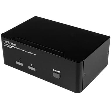 StarTech.com 2-Port DisplayPort KVM Switch - Dual-Monitor - 4K 60 - with Audio & USB Peripheral Support - DP 1.2 - USB Hub (SV231DPDDUA2) - KVM / audio / USB switch - 2 x KVM / audio / USB - 1 local user - desktop - AC 120/230 V / DC 12 V - for P/N: SVA12M2NEUA, SVA12M5NA