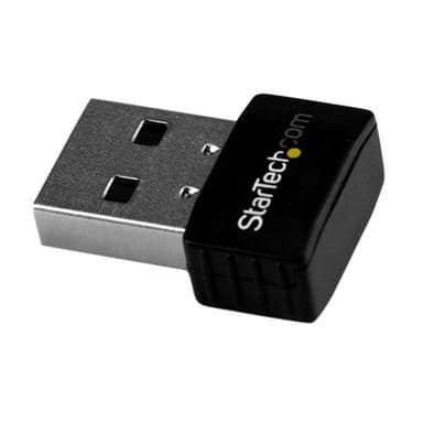 StarTech.com Wireless USB WiFi Adapter - Dual Band AC600 Wireless Dongle - 2.4GHz / 5GHz - 802.11ac Wi-Fi Laptop Adapter (USB433ACD1X1) - Network adapter - USB 2.0 - Wi-Fi 5 - black