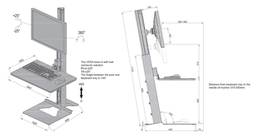 *Non Cancellable/Non Returnable (NCNR)* M EASY STAND DESKTOP SILVER — view 24