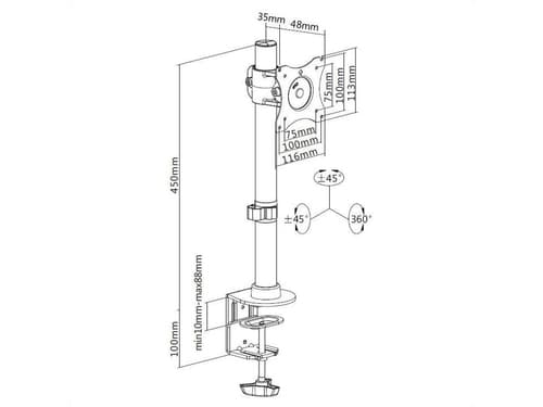 *Non Cancellable/Non Returnable (NCNR)* DESKMOUNT BASIC SINGLE — view 22