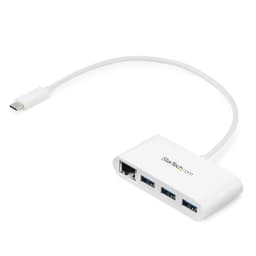 StarTech.com 3 Port USB C Hub w/ Gigabit Ethernet � USB Type C to 3 x USB-A � Multi Port USB 3.0 Hub for MacBook Pro (HB30C3A1GEA) - Hub - 3 x SuperSpeed USB 3.0 + 1 x 10/100/1000