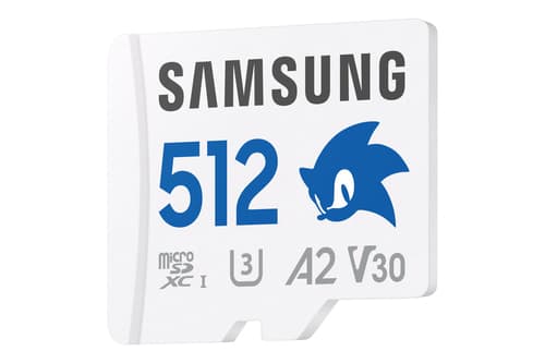 Samsung PRO Plus MB-MD512SA - Sonic the Hedgehog flash memory card (microSDXC to SD adapter included) - 512 GB - A2 / Video Class V30 / UHS-I U3 - microSDXC UHS-I - white — view 3