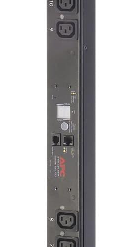 APC Switched Rack PDU Zero U - Power distribution strip (rack-mountable) - AC 200/208/230 V - Ethernet 10/100 - input: IEC 60320 C14 - output connectors: 16 (power IEC 60320 C13) - 3.05 m cord - black - for P/N: SCL400RMJ1U, SCL500RMI1UC, SCL500RMI1UNC, SMTL750RMI2UC, SMX2KR2UNCX145
