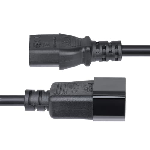 StarTech.com 4.5m Power Extension Cord, C14 to C13, 15A 250V, KEMA-KEUR - Power extension cable - IEC 60320 C14 to power IEC 60320 C13 - AC 250 V - 15 A - 4.6 m - molded - black — view 5
