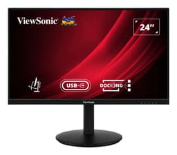 ViewSonic VG2409U-2 - LED monitor - 24" (23.8" viewable) - 1920 x 1080 Full HD (1080p) @ 100 Hz - IPS - 350 cd/m� - 1300:1 - HDR10 - 4 ms - HDMI, DisplayPort, USB-C - speakers
