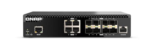 QNAP QSW-M3212R-8S4T - Switch - Managed - 4 x 100/1000/2.5G/5G/10GBase-T + 8 x 10Gb Ethernet SFP+ - rack-mountable