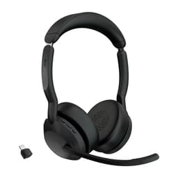 Jabra Evolve2 55 UC Stereo - Headset - on-ear - Bluetooth - wireless - active noise cancelling - USB-C - black - Zoom Certified, Cisco Webex Certified, Alcatel-Lucent Certified, Avaya Certified, Unify Certified, MFi Certified, Google Meet Certified, Amazon Chime Certified