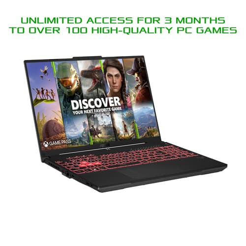 ASUS TUF Gaming F16 FX607VU-RL033W - Intel Core i7 - 13620H / up to 4.9 GHz - Win 11 Home - GeForce RTX 4050 - 16 GB RAM - 512 GB SSD NVMe - 16" 1920 x 1200 @ 144 Hz - Gigabit Ethernet - Wi-Fi 6, Bluetooth - mecha grey — view 3