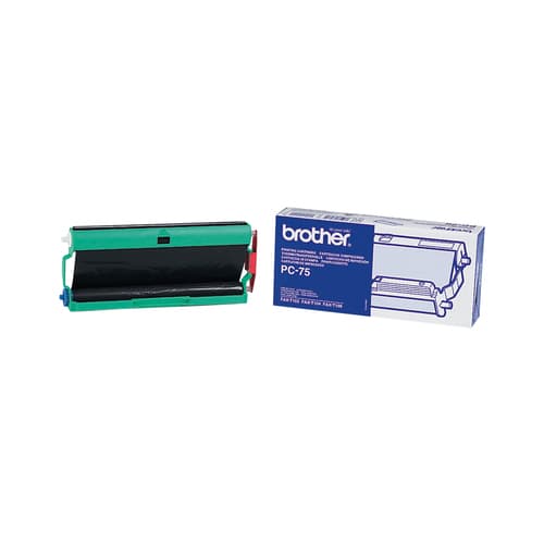 Brother PC75 - Black - print ribbon cassette - for FAX-T102, T104, T106 — view 1