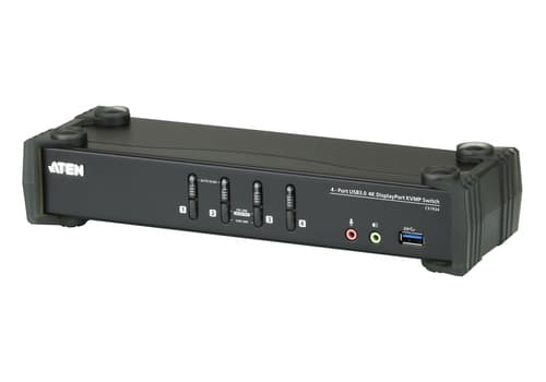 ATEN CS1924 KVMP Switch - KVM / audio / USB switch - 2 x KVM / audio / USB - 1 local user - desktop — view 1