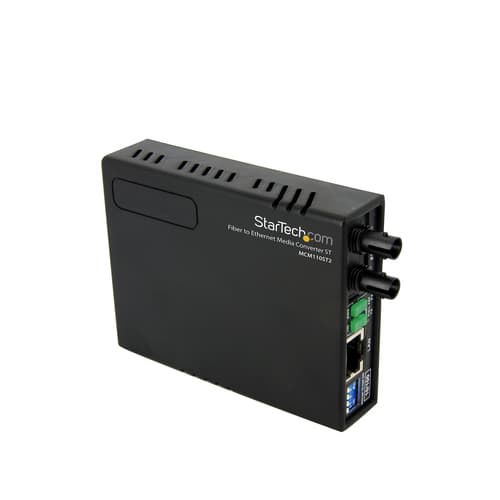 StarTech.com 10/100 Multi Mode Fiber Copper Fast Ethernet Media Converter ST 2 km - Fibre media converter - 100Mb LAN - 10Base-T, 100Base-FX, 100Base-TX - RJ-45 / ST multi-mode - up to 2 km - 1310 nm