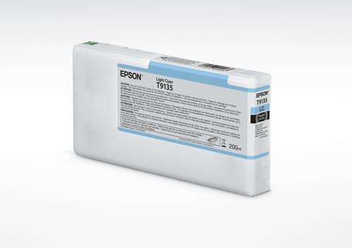 Epson Ink Cartridges, Ultrachrome HDR, T9135, Singlepack, 1 x 200.0 ml Light Cyan, Standard