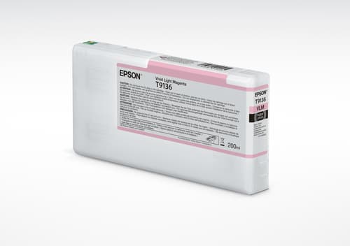 Epson Ink Cartridges, Ultrachrome HDR, T9136, Singlepack, 1 x 200.0 ml Vivid Light Magenta, Standard