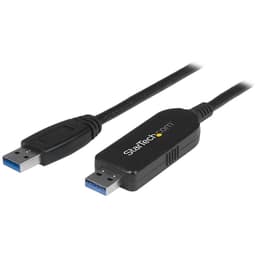 StarTech.com USB 3.0 Data Transfer Cable for Windows & Mac - 2m (6ft) - Direct connect adapter - USB 3.0 - USB 3.0 - black
