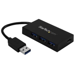 StarTech.com 4 Port USB 3.0 Hub, USB Type-A Hub with 1x USB-C & 3x USB-A (SuperSpeed 5Gbps), USB Bus or Self-Powered, Portable USB 3.1/USB 3.2 Gen 1 BC 1.2 Charging Hub w/ Power Adapter - Windows/macOS/Linux (HB30A3A1CSFS) - Hub - 3 x SuperSpeed USB 3.0 + 1 x USB-C - desktop - for P/N: CFASTRWU3C, SDMSDRWU3AC, USB312SAT3CB, USB315CB2M, USBLT1MWS, USBLTM1MBK, USBLTM1MWH