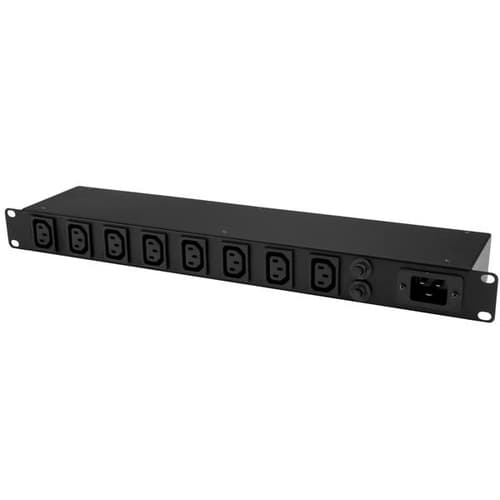 StarTech.com 8-Port Rack-Mount PDU with C13 Outlets - 16 A - 10 ft. Power Cord (CEE7/7) - 1U - Power distribution unit (rack-mountable) - AC 110-240 V - 3840 VA - 1-phase - input: IEC 60320 C20 16A - output connectors: 8 (power IEC 60320 C13) - 1U - 19