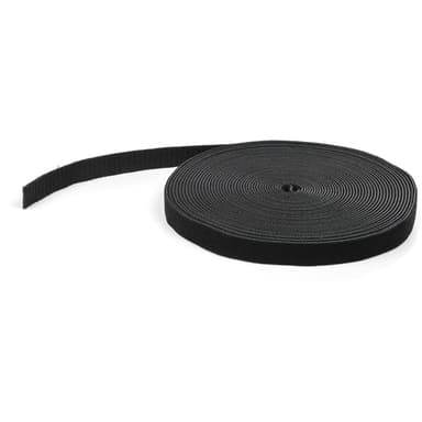 StarTech.com 50ft. Hook and Loop Roll - Cut-to-Size Reusable Cable Ties - Bulk Industrial Wire Fastener Tape - Adjustable Fabric Wraps - Black (HKLP50) - Cable tie roll - 15.24 m - for P/N: HKLP50BL, HKLP50GN, HKLP50RD, HKLP50YW