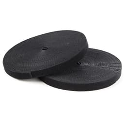 StarTech.com 25ft. Hook and Loop Roll - Cut-to-Size Reusable Cable Ties - Bulk Industrial Wire Fastener Tape - Adjustable Fabric Wraps - Black (HKLP25) - Cable tie roll - 7.62 m - for P/N: CABSHF2POST2, HKLP25BL, HKLP25GN, HKLP25RD, HKLP25YW, RK4OD