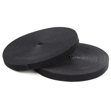 StarTech.com 25ft. Hook and Loop Roll - Cut-to-Size Reusable Cable Ties - Bulk Industrial Wire Fastener Tape - Adjustable Fabric Wraps - Black (HKLP25) - Cable tie roll - 7.62 m - for P/N: CABSHF2POST2, HKLP25BL, HKLP25GN, HKLP25RD, HKLP25YW, RK4OD