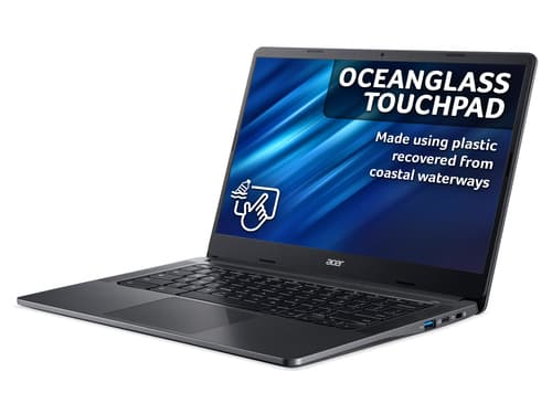 Acer Chromebook 314 C934 - Intel Celeron - N5100 / up to 2.8 GHz - Chrome OS - UHD Graphics - 8 GB RAM - 64 GB eMMC - 14" TN 1920 x 1080 (Full HD) - Wi-Fi 6 - titanium grey - kbd: UK — view 8