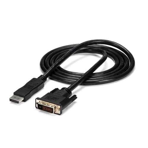 StarTech.com 6ft / 1.8m DisplayPort to DVI Cable - 1920x1200 - DVI Adapter Cable - Multi Monitor Solution for DP to DVI Setup (DP2DVIMM6) - DisplayPort cable - DisplayPort (M) to DVI-D (M) - 1.8 m - black - for P/N: DPPNLFM3, DPPNLFM3PW