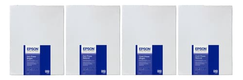Epson Fine Art Cold Press Bright - Cotton - smooth - A3 plus (329 x 423 mm) - 340 g/m� - 25 sheet(s) rag paper - for Stylus Pro 4900 Spectro_M1, SureColor P400, P5000, P800, SC-P10000, P20000, P400, P5000 — view 3