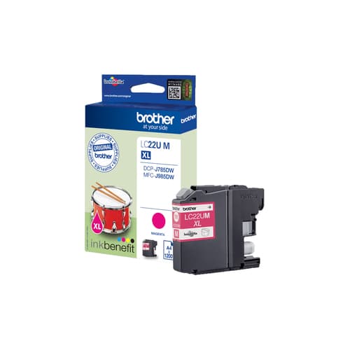 Brother LCLC22UM - XL - magenta - original - ink cartridge - for Brother DCP-J785DW, MFC-J985DW, INKvestment Work Smart MFC-J985DW, MFC-J985DW XL