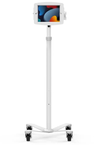 Compulocks iPad Mini 8.3" Space Enclosure Medical Rolling Cart Extended - Cart - for tablet - lockable - medical - white - screen size: 8.3" - mounting interface: VESA - for Apple iPad mini (6th generation)