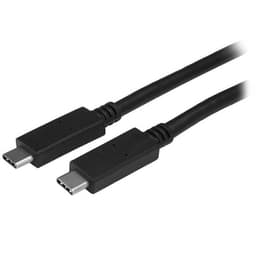 StarTech.com USB C Cable - 3 ft / 1m - with Power Delivery (USB PD) - Power Pass Through Charging - USB to USB Cord (USB31C5C1M) - USB cable - 24 pin USB-C (M) to 24 pin USB-C (M) - USB 3.1 - 5 A - 1 m - black - for P/N: CDP2HVGUASPD, DKT30CHPD3, DKT30CHVSDPD, DKT31CMDPHPD, HB31C2A2CME, SV221HUC4K
