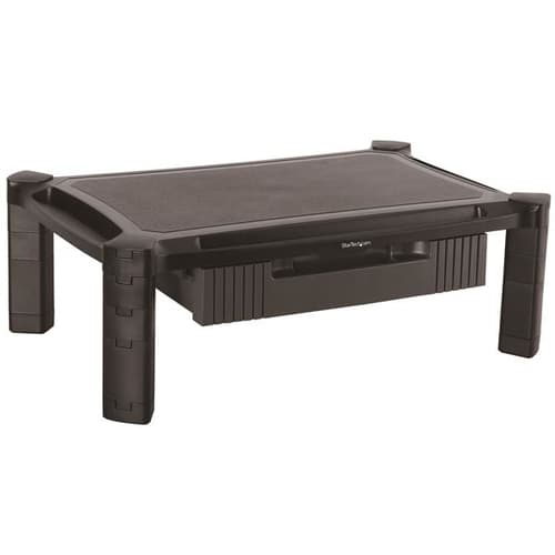 StarTech.com Adjustable Monitor Riser - Large - Drawer - Monitors up to 32"- Adjustable Height - Desk Monitor Stand (MONSTADJDL) - Stand (stand surface, 8 small risers, 4 large risers) - for Monitor - plastic - black - screen size: 13"-32"