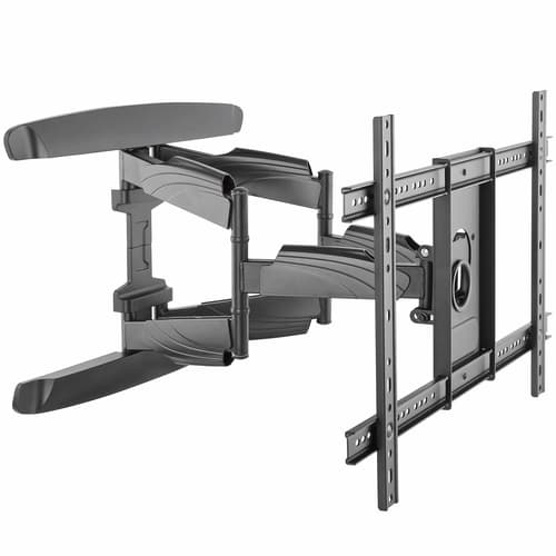 StarTech.com TV Wall Mount supports up to 70 inch VESA Displays, Low Profile Full Motion Universal TV Flat Screen Wall Mount Heavy Duty Adjustable Tilt/Swivel Articulating Arm Bracket - Cable Management (FPWARTB2) - Mounting kit (wall mount, wrench, 2 vertical brackets, 2 horizontal brackets) - for TV - plastic, steel - black - screen size: 32"-70" - wall-mountable - for P/N: HDMIPLATE