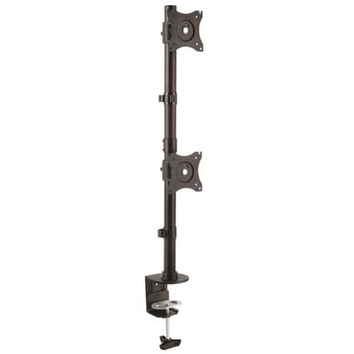 StarTech.com Vertical Desk Mount Dual Monitor Arm - For Monitors 13" to 27" - Adjustable - Desk Clamp / Grommet-Hole Mount - Dual VESA Monitors - Black (ARMDUALV) - Mounting kit - for 2 monitors - heavy duty steel - black - screen size: 13"-27" - desktop, desk-mountable - for P/N: DK30A2DH, DK30C2DAGPD, DK30C2HAGPD, TB3DK2DPM2, TB3DK2DPPD, USB3SDOCKDD, USB3SDOCKHDV