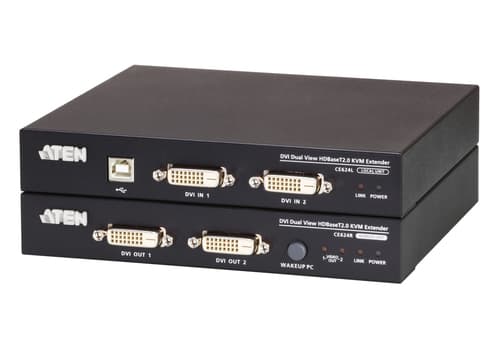 ATEN CE 624 - KVM / audio / serial / USB extender - HDBaseT 2.0 - USB - up to 150 m — view 1