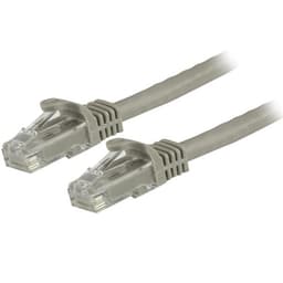 StarTech.com 1.5m CAT6 Ethernet Cable, 10 Gigabit Snagless RJ45 650MHz 100W PoE Patch Cord, CAT 6 10GbE UTP Network Cable w/Strain Relief, Grey, Fluke Tested/Wiring is UL Certified/TIA - Category 6 - 24AWG (N6PATC150CMGR) - Patch cable - RJ-45 (M) to RJ-45 (M) - 1.5 m - UTP - CAT 6 - snagless - grey
