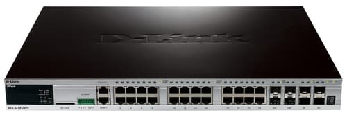 D-Link xStack 24-port 10/100/1000 Layer 2+ Stackable Managed PoE Gigabit Switch including 4-port Combo 1000BaseT/SFP plus 4 10GE SFP+