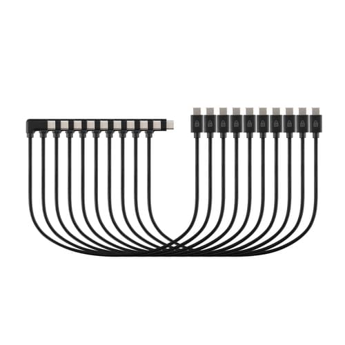 Kensington - USB cable - 24 pin USB-C (M) to 24 pin USB-C (M) angled - USB 2.0 - 3 A - 3.5 m - black (pack of 10)
