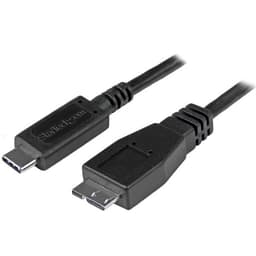 StarTech.com USB C to Micro USB Cable 0.5m - USB 3.1 Type C to Micro USB Type B Cable - Micro USB 3.1 to USB-C - Thunderbolt 3 Compatible (USB31CUB50CM) - USB cable - 24 pin USB-C (M) to Micro-USB Type B (M) - USB 3.1 Gen 2 - 50 cm - black - for P/N: HB31C2A1CGS, HB31C2A2CB, HB31C3A1CS, HB31C3ASDMB, HB31C4AS, PEXUSB311AC3, PEXUSB321C