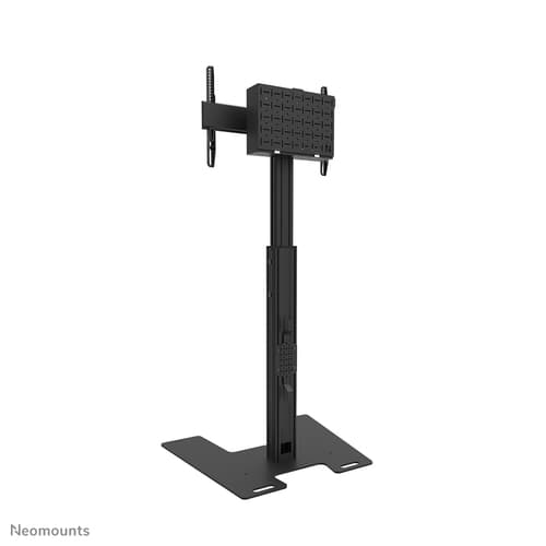 Neomounts MOVE Height Adjustable Display Stand - 37"" (93.98 cm) to 75"" (190.50 cm) Screen Support - 70 kg Load Capacity - 178.50 cm (70.28"") Height x 86.50 cm (34.06"") Width x 70 cm (27.56"") Depth - Floor - Steel - Black - For Display Screen - Lockable, Ventilated — view 4