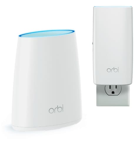 NETGEAR Orbi WiFi System RBK30 - Wi-Fi system (router, extender) - up to 3,500 sq.ft - mesh - 1GbE - Wi-Fi 5 - Tri-Band - wall-pluggable