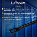 StarTech.com Horizontal Lacing Bar - Server Rack Cable Management - 19" Network Rack Mount Cord Organizer- 10 pack (CMLB10) - Rack cable management lacing bar - 1U - 48.3 cm (pack of 10) thumbnail 5