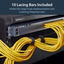 StarTech.com Horizontal Lacing Bar - Server Rack Cable Management - 19" Network Rack Mount Cord Organizer- 10 pack (CMLB10) - Rack cable management lacing bar - 1U - 48.3 cm (pack of 10) thumbnail 6