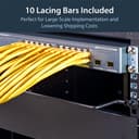 StarTech.com Horizontal Lacing Bar w/ 2 inch Offset at 75 Degrees- Server Rack Cable Management- 19" Network Rack-Mount Cord Organizer- 10pk (CMLB102) - Rack cable management lacing bar - 1U - 48.3 cm (pack of 10) - for P/N: RK1536BKF, RK1836BKF, RK4OD