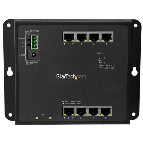 INDUSTRIAL 8 PORT GBE + 2 SFP MANAGE — view 4