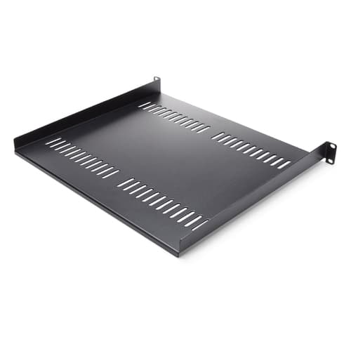 StarTech.com 1U Vented Server Rack Cabinet Shelf, 16in Deep Fixed Cantilever Tray, Rackmount Shelf for 19" AV/Data/Network Equipment Enclosure w/ Cage Nuts & Screws, 44lbs Weight Capacity - 1U Network Rack Shelf (CABSHELF116V) - Rack shelf - black - 1U - 16" - for P/N: CABSHELF116