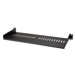 StarTech.com 1U Vented Server Rack Cabinet Shelf, 7in Deep Fixed Cantilever Tray, Rackmount Shelf for 19" AV/Data/Network Equipment Enclosure w/ Cage Nuts & Screws, 44lbs Weight Capacity - 1U Vented Rack Shelf (CABSHELF1U7V) - Rack shelf - black - 1U - 7"