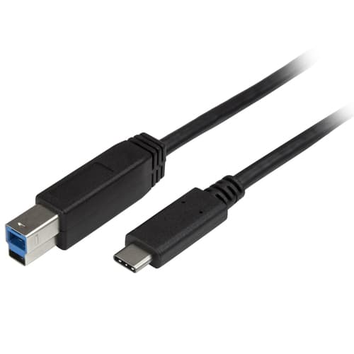 StarTech.com USB C to USB B Printer Cable - 6 ft / 2m - USB C Printer Cable - USB C to USB B Cable - USB Type C to Type B (USB315CB2M) - USB cable - 24 pin USB-C (M) to USB Type B (M) - USB 3.1 Gen1 - 2 m - for P/N: HB30C5A2CSC, HBS304A24A, SV231DHU34K6, SV231HU34K6, SV231QDPU34K, SV431HU34K6