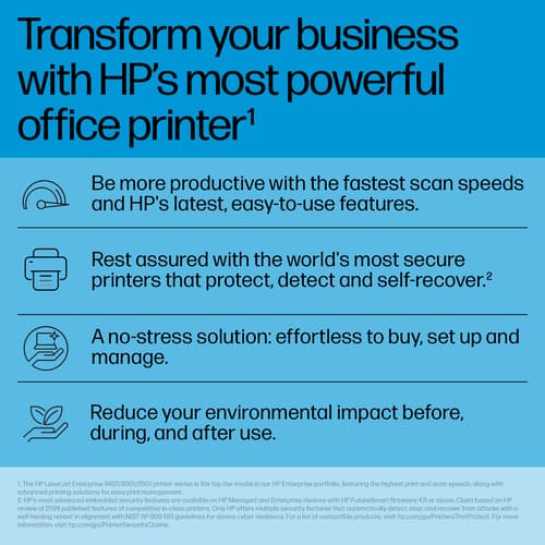 HP LaserJet Enterprise 8501x+ - Printer - B/W - Duplex - laser - A3/Ledger - 1200 x 1200 dpi - up to 70 ppm - capacity: 2180 sheets - USB 2.0 host, Gigabit LAN, USB 3.0, USB 3.0 host — view 7